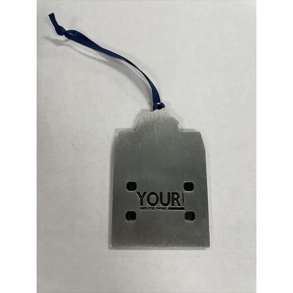 Farmers Furniture Pewter Gift Box Shaped Picture Frame Christmas Ornament 2023 - Picture 3 of 8